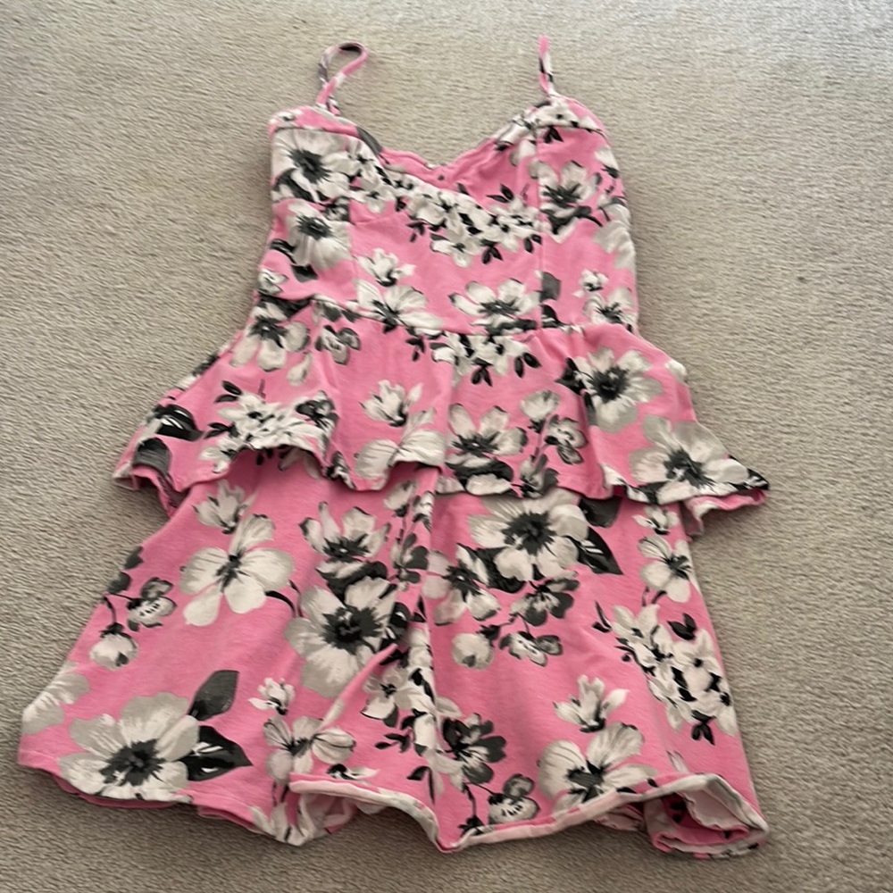 Aeropostale Pink and Black Floral Dress